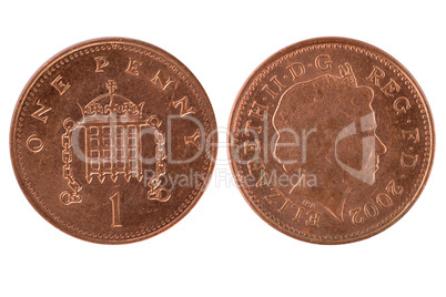 One penny coin