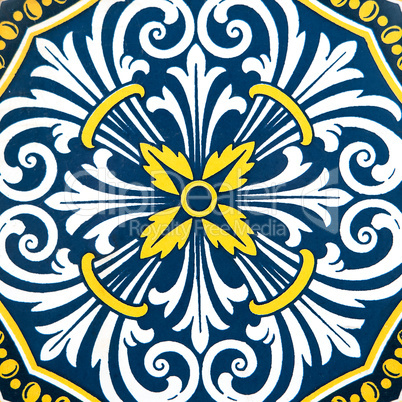 Traditional Portuguese glazed tiles