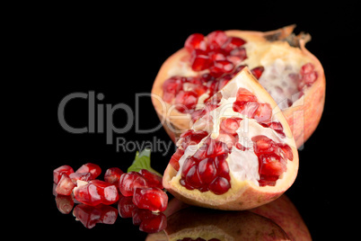 Ripe pomegranate fruit