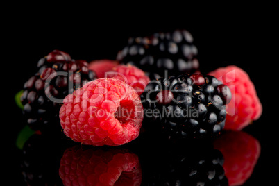 Blackberry and raspberry