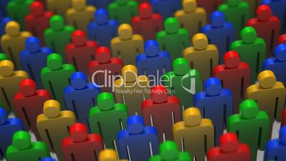 Colored Crowd Animation