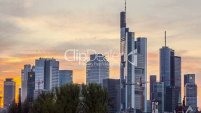 Frankfurt Skyline Earth Hour Zeitraffer