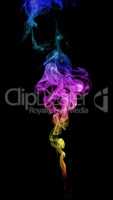 Abstract multicolored smoke