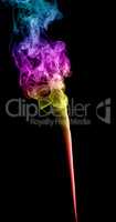 Abstract multicolored smoke