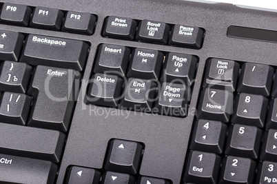 Electronic collection - black computer keyboard with key enter