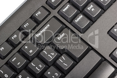 Electronic collection - black computer keyboard with key enter