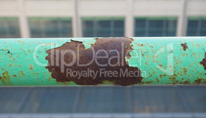 Rusted steel fence