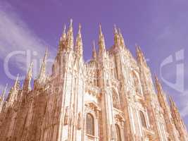 Retro looking Milan Cathedral