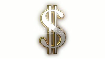 US dollar symbol seamless loop