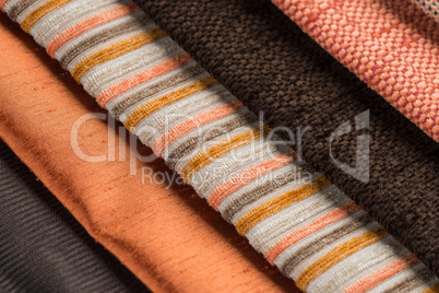 Multi color fabric texture samples