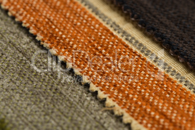 Multi color fabric texture samples