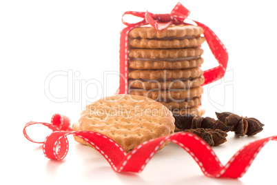 Sandwich biscuits with vanilla filling