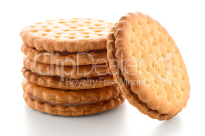 Sandwich biscuits with vanilla filling