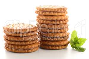 Sandwich biscuits with vanilla filling