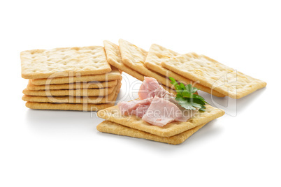 Crackers with Ham