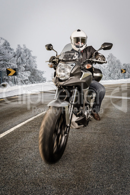 Biker on the road