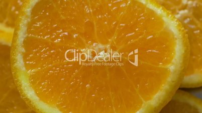 Orange fruit macro twirl