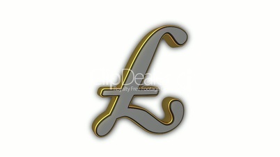 Great Britain Pound symbol seamless loop