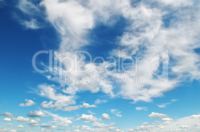 clouds in the blue sky