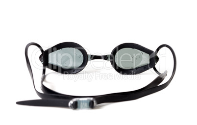 Goggles for swimming with water drops