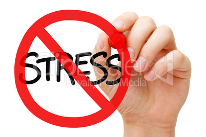 Stress Prohibition Sign Concept