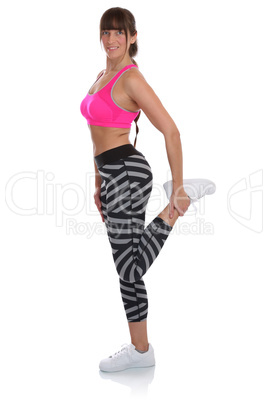 Stretching dehnen stretchen strecken Fitness Frau Sport Training