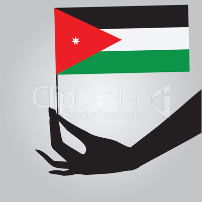 Hand with Jordan flag