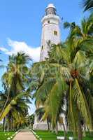 lighthouse and tropical palms, Sri Lanka Matara
