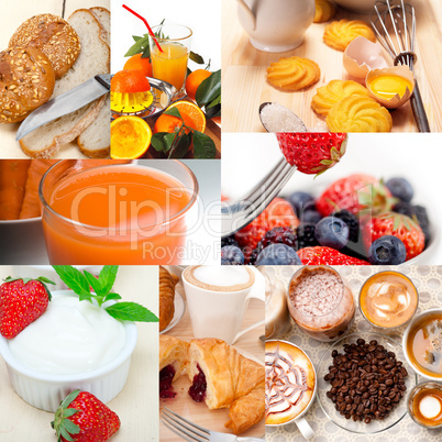 ealthy vegetarian breakfast collage