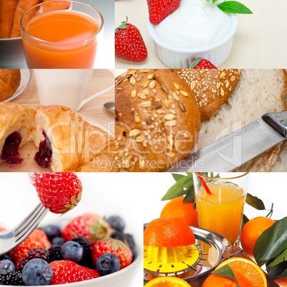 ealthy vegetarian breakfast collage