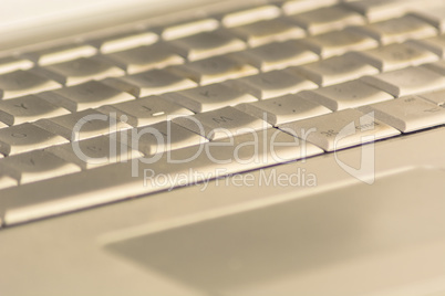 Notebook keyboard close up