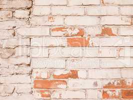 Retro looking White brick wall