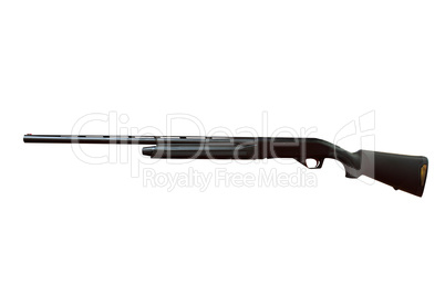 black shotgun isolated on white