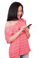 teenage girl with smart phone