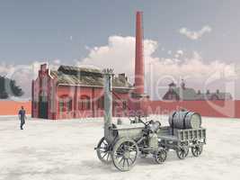 Britische Dampflokomotive aus dem Jahr 1829