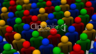 Colored Crowd Animation
