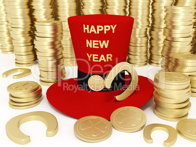 Cylinder with New Year wishes