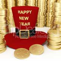 Cylinder with New Year wishes