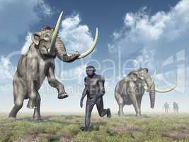Homo Habilis und Mammuts