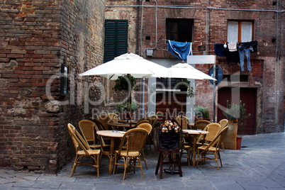 Strassenkaffee in Siena