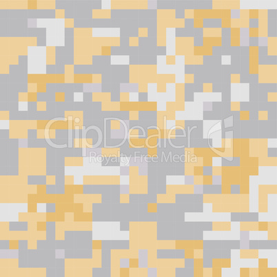 Camouflage military background in pixel style. Seamless pattern.