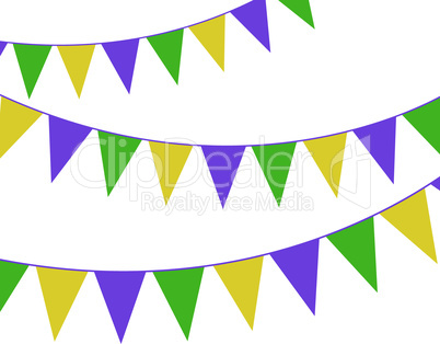 Mardi Gras party bunting