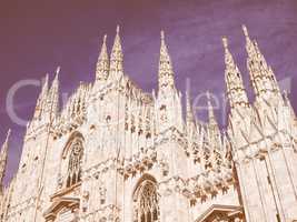 Retro looking Milan Cathedral