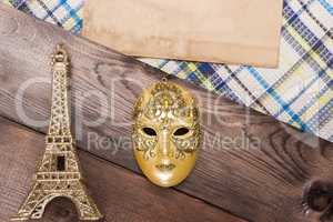 Decorative golden mask