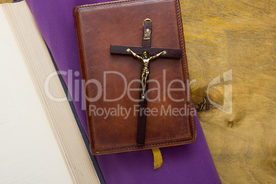 Catholic Bible bound in leather