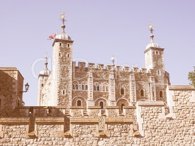 Retro looking Tower of London