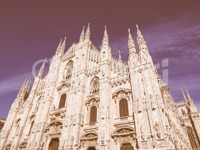 Retro looking Milan Cathedral