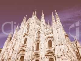 Retro looking Milan Cathedral