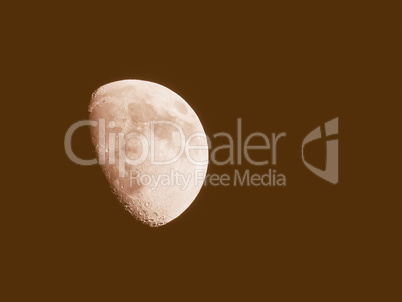 Retro looking Gibbous moon