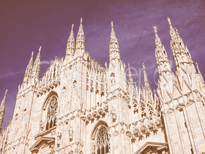 Retro looking Milan Cathedral